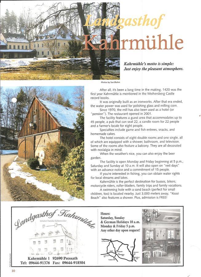 Landhotel Kahrmuehle Pressath Екстериор снимка
